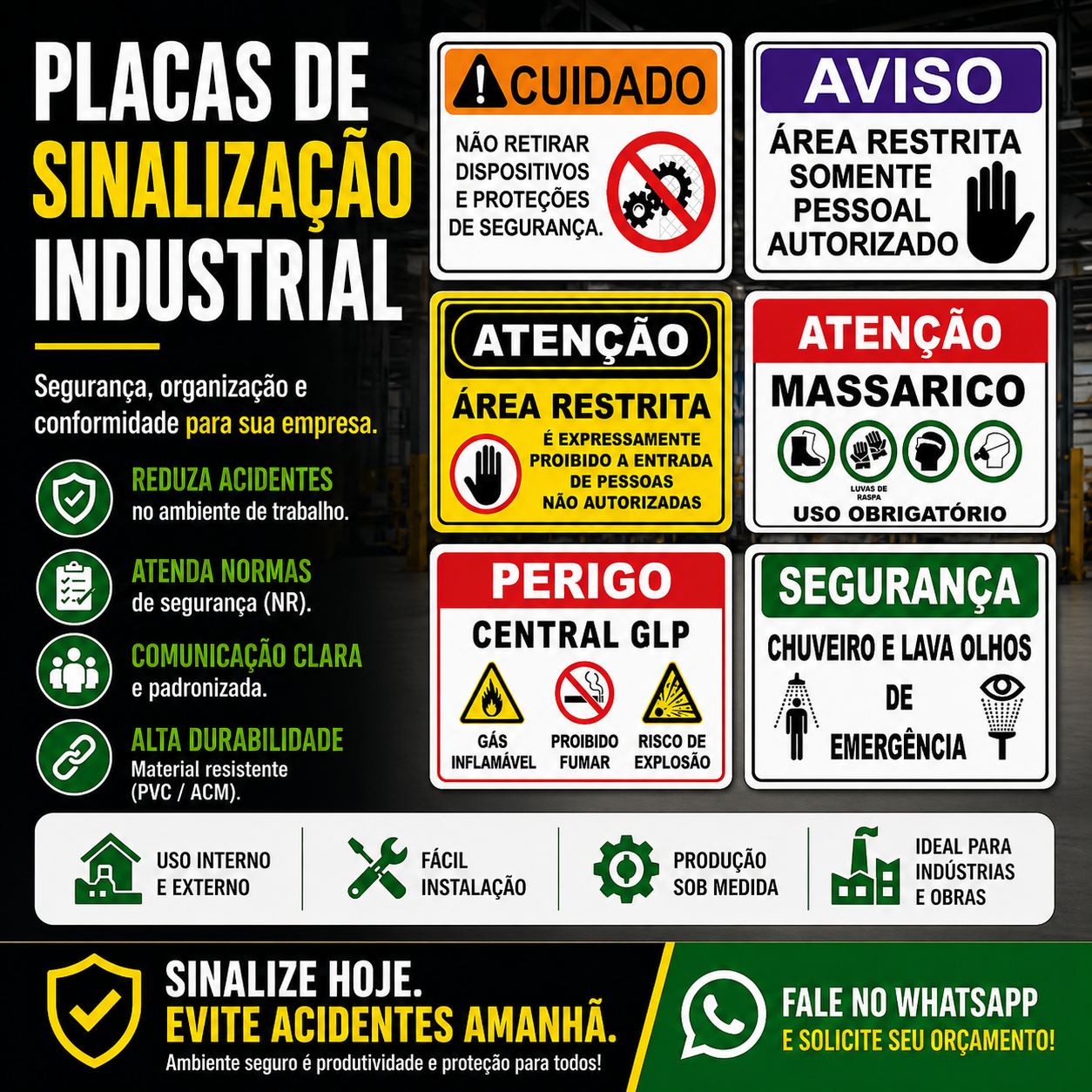 Catálogo de placas industriais